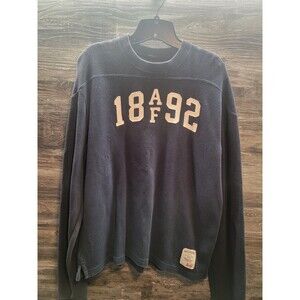 Vintage Mens Abercrombie & Fitch Muscle Sweatshirt Size L Navy Blue